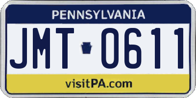 PA license plate JMT0611