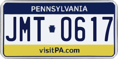 PA license plate JMT0617