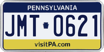 PA license plate JMT0621