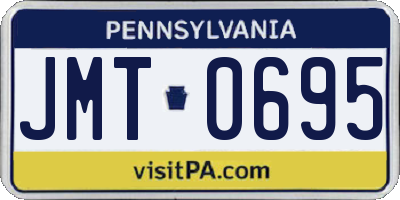 PA license plate JMT0695
