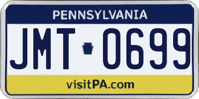 PA license plate JMT0699