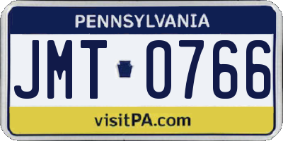 PA license plate JMT0766