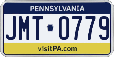 PA license plate JMT0779