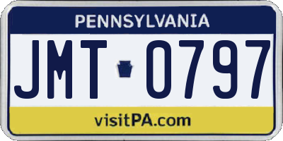 PA license plate JMT0797