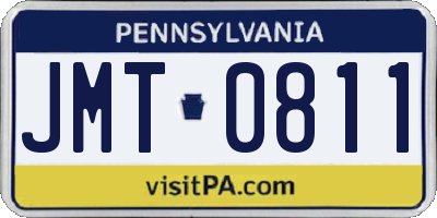 PA license plate JMT0811