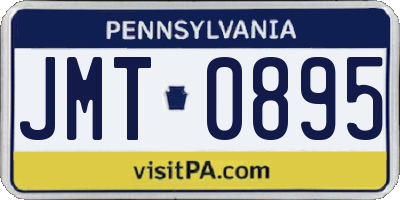PA license plate JMT0895