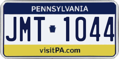 PA license plate JMT1044