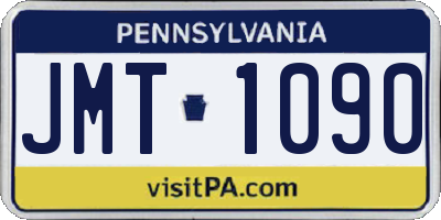 PA license plate JMT1090