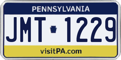 PA license plate JMT1229