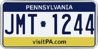 PA license plate JMT1244