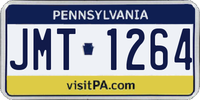PA license plate JMT1264
