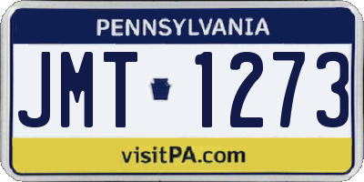 PA license plate JMT1273