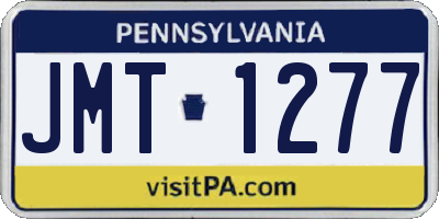 PA license plate JMT1277