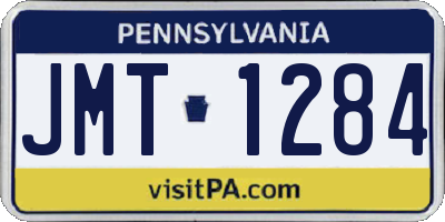 PA license plate JMT1284