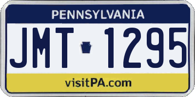 PA license plate JMT1295