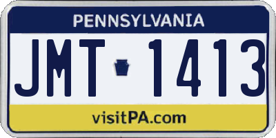 PA license plate JMT1413