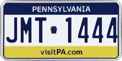 PA license plate JMT1444
