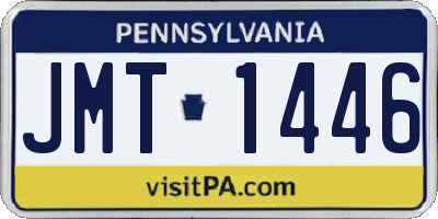 PA license plate JMT1446