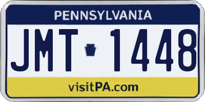 PA license plate JMT1448