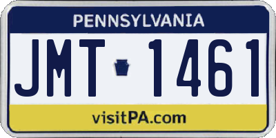 PA license plate JMT1461