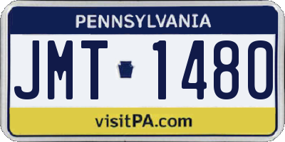 PA license plate JMT1480