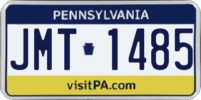 PA license plate JMT1485