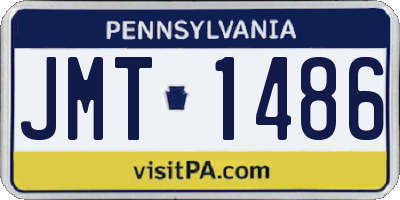 PA license plate JMT1486