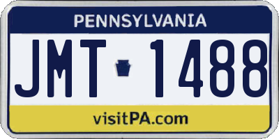 PA license plate JMT1488
