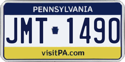 PA license plate JMT1490