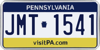 PA license plate JMT1541