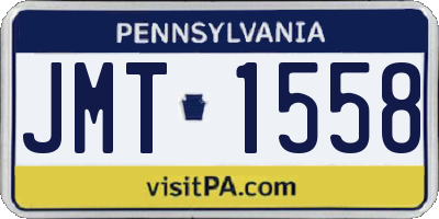 PA license plate JMT1558