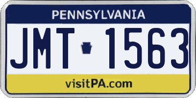 PA license plate JMT1563