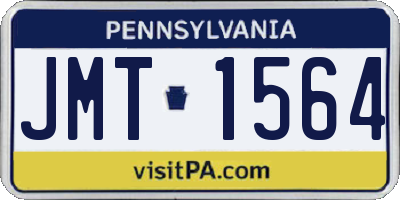 PA license plate JMT1564