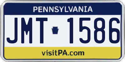 PA license plate JMT1586