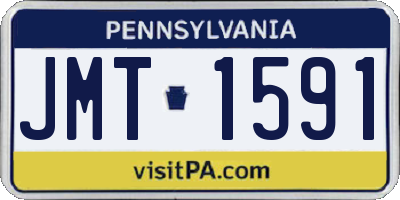 PA license plate JMT1591