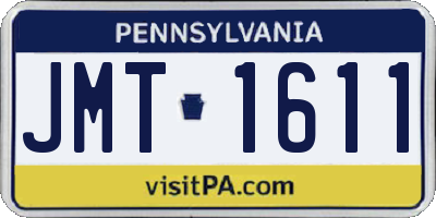 PA license plate JMT1611
