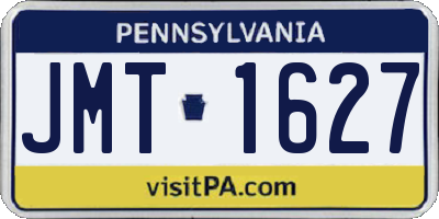 PA license plate JMT1627