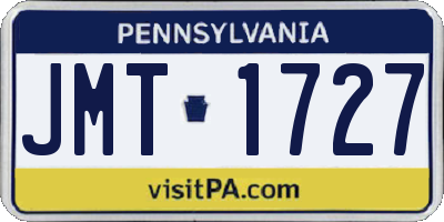 PA license plate JMT1727