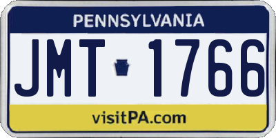 PA license plate JMT1766