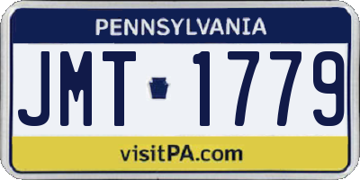 PA license plate JMT1779