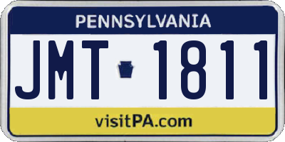 PA license plate JMT1811