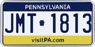 PA license plate JMT1813