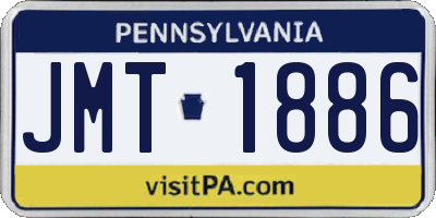 PA license plate JMT1886
