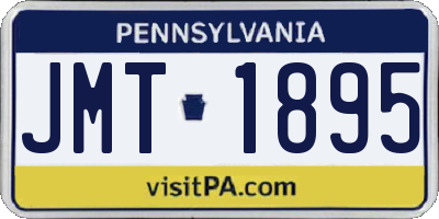 PA license plate JMT1895
