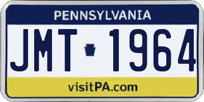PA license plate JMT1964