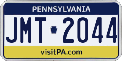PA license plate JMT2044
