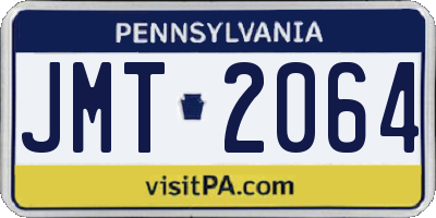 PA license plate JMT2064