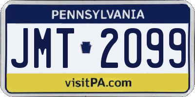 PA license plate JMT2099
