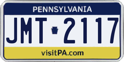 PA license plate JMT2117