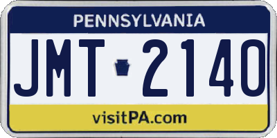 PA license plate JMT2140